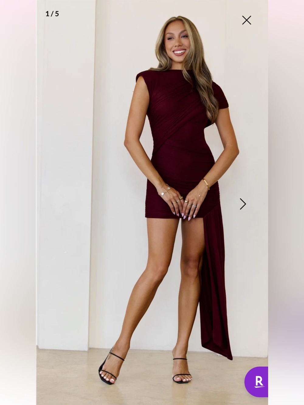 SILHOUETTES IN STYLE MINI DRESS WINE